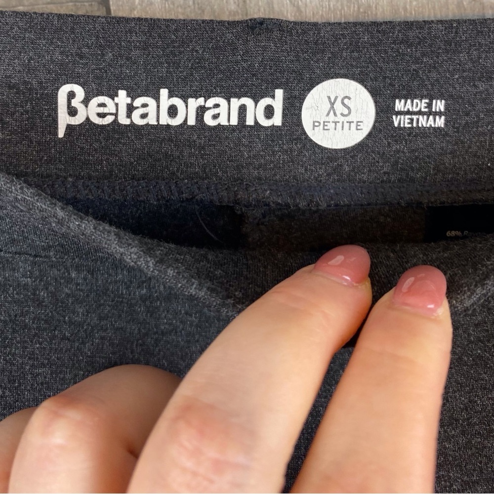 Betabrand Classic Dress Pant Yoga Pant Straight in Charcoal Grey Size XS Petite. - Picture 5 of 15